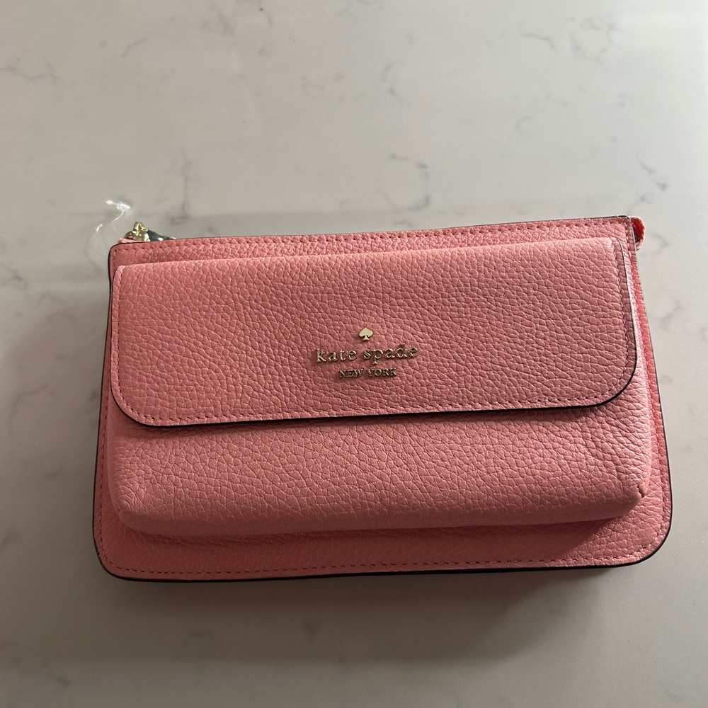 Kate Spade Pink crossbody pebbled leather